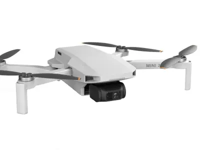 DJI Mini 2 Quadcopter remote controlled drone 3D model