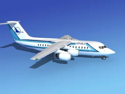 BAe 146-200 Republic 3D model