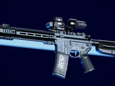 SAI GRY SBR 300 BLK Modular Rifle 3 in 1 Low-poly 3D model