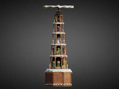 Weihnachtspyramide German Christmas pyramid 3D model