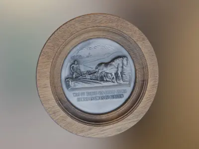 Decorative plate Was du erebert Low-poly 3D model