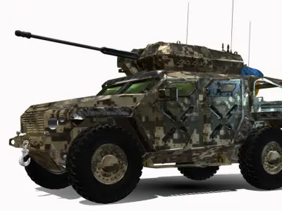 THUNDER A1 4X4 UCRANIA Low-poly 3D model