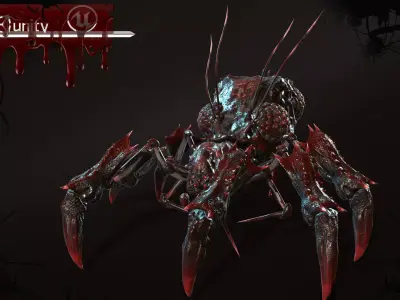 SpiderBug1 spider Low-poly 3D model