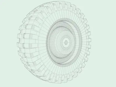 Printable Willys Jeep Wheel 3D print model