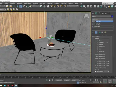CHAIRS AND TABLE Free 3D model