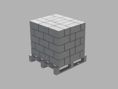 Block Building Pallet Diorama 1-43 scale 3d print model  3D print model