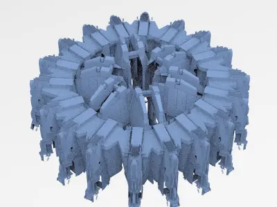 Sci-Fi dark Platforms 10 3D model