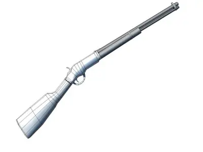 Rifle - Low-poly 3D model