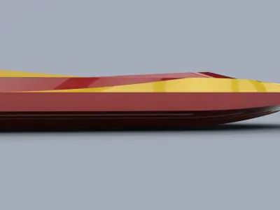 Hull of jet sprint boat 3D model