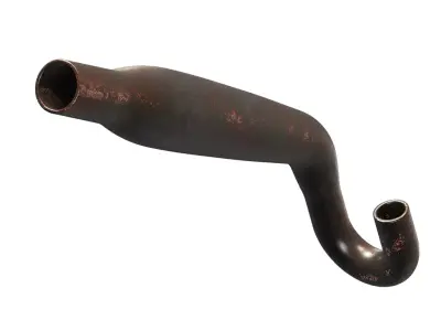 Rusty Exhaust Muffler Pipe 3D model