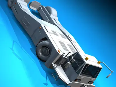 Airport tow tractor collection 3D model