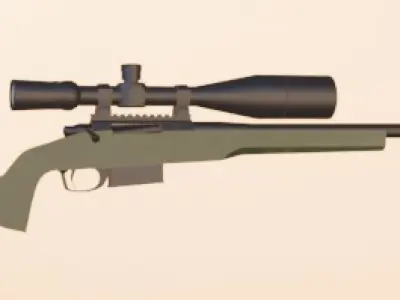 Sniper Rifle Free low-poly 3D model