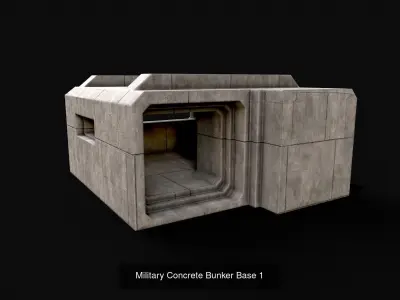 Military Concrete Bunker Base PBR Collection 