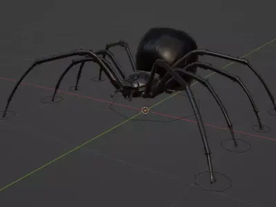 Black Widow Spider Rigged Free 3D model