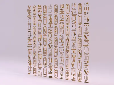 Egyptian Symbols - 006 Low-poly 3D model