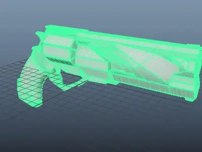 ROG Scifi Pistol Low-poly 3D model