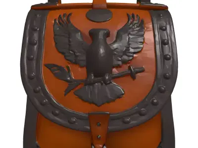 Eagle Crest Medieval Leather Satchel 3D model