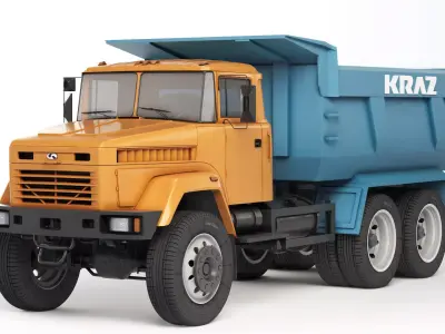 KrAZ 65055 dump truck 2004 3D model