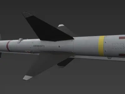 AIM 7 missile Low-poly 3D model