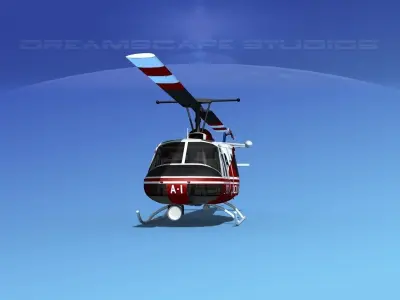 Bell 204 Polk County EMS 3D model
