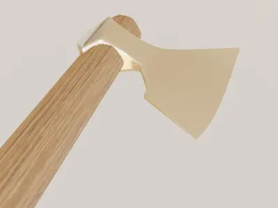 Bearded Viking Axe Free low-poly 3D model
