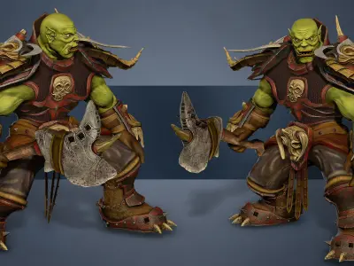 Orc game-ready Low-poly 3D model