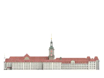 Abbey of St Gallen Switzerland 3D model