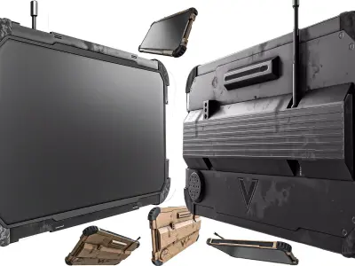 Tablet Phone Military Low-poly 3D model