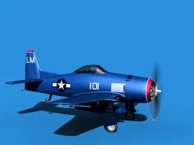 Grumman F8F-2 Bearcat V01 3D model