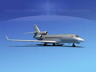 Dassault Falcon 7X Bare Metal 3D model