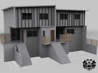 Modern Building Low-poly 3D model