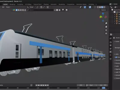 RER NG Train low Poly Low-poly 3D model