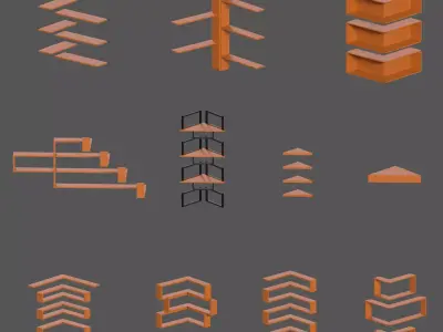 Asset Pack Furniture Free low-poly 3D model
