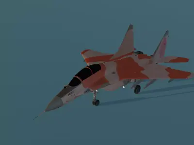 mig-35-fighter-jet Low-poly 3D model