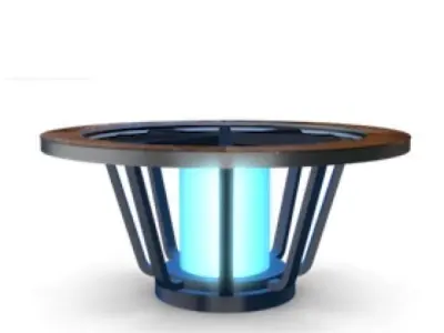 Virtual TV Studio News Desk 1 Free 3D model