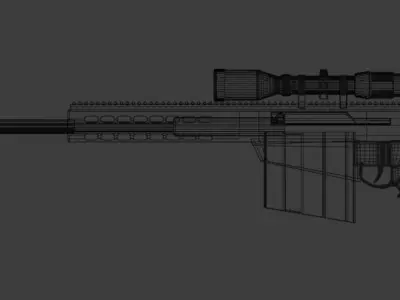 Barrett sniper rifle Free 3D model