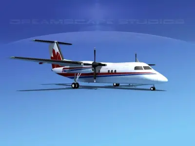 Dehaviland DHC-8 100 Air Ontario 3D model