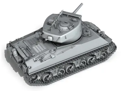 M4A3E2 - Sherman - Jumbo 3D model
