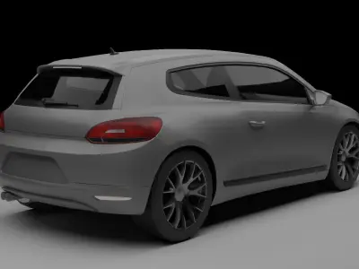 lowpoly game ready car model Free low-poly 3D model