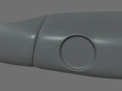 Car Door Handle 01 Low-poly 3D model