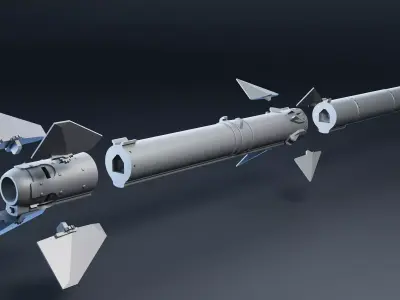 AIM-120A Missile 3D Print 3D print model