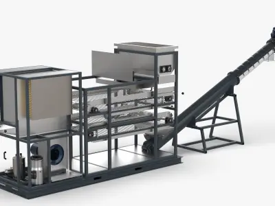 Heat Pump Sludge Drying Machine 3D model