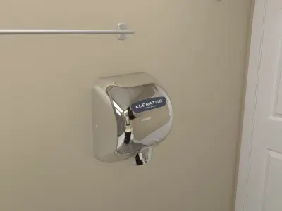 Xlerator Hand Dryer- Chrome 3D model
