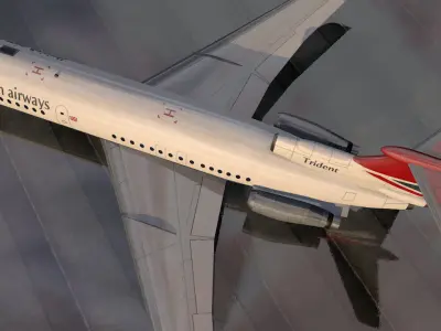 Hawker Siddeley HS-121 Trident 2E 3D model