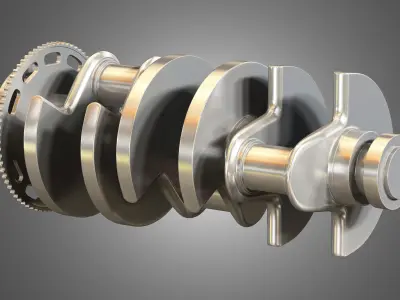 Crankshaft - 3D Model engine 3D model