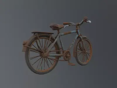 rusty bicycle 3D model