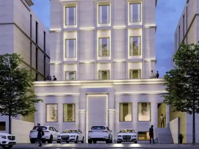 Neoclassical Apartment building 3d model 3D model