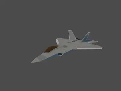 F22 Raptor lowpoly Low-poly 3D model