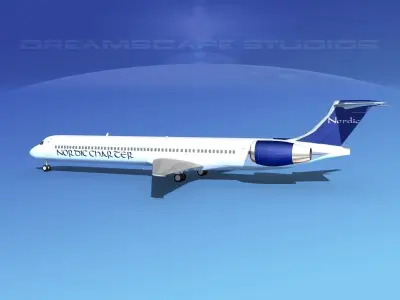 McDonnell Douglas MD-90 Nordic Charters 3D model