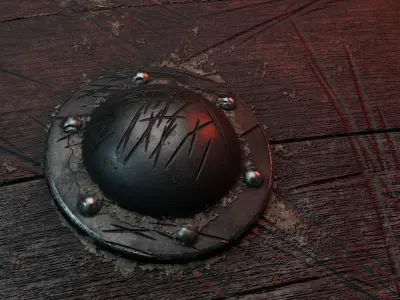 Realistic Viking Shield 3D Model 3D model